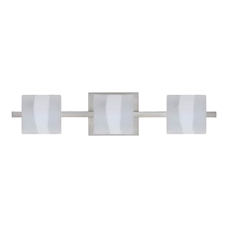 Besa Lighting Paolo Vanity, Opal-Frost, Satin Nickel Finish, 3x50W Halogen 3WS-787399-SN